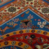 Tapis Kilim en laine persane authentique tissé à la main à Isfahan rayé crème