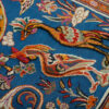 Tapis Kilim en laine persane authentique tissé à la main à Isfahan rayé crème