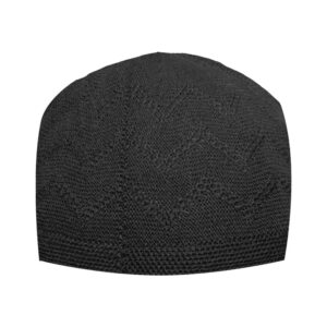 Kufi Taqiyah Turc Noir – Chapeau de tête musulman traditionnel