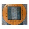Tapis Kilim en laine persane tissé à la main en Khorasan rayé bleu