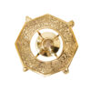 Théière en laiton avec base réchaud gravée à la main design luxueux