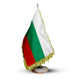 Drapeau de Table de la Bulgarie avec Base en Pierre