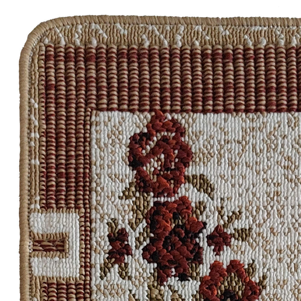 Tapis de marche pour escaliers intérieur – Motif floral persan, antidérapant
