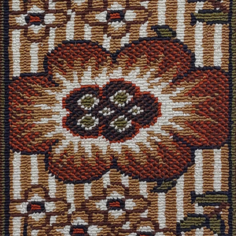 Tapis de marche pour escaliers intérieur – Motif floral d’inspiration persane, antidérapant