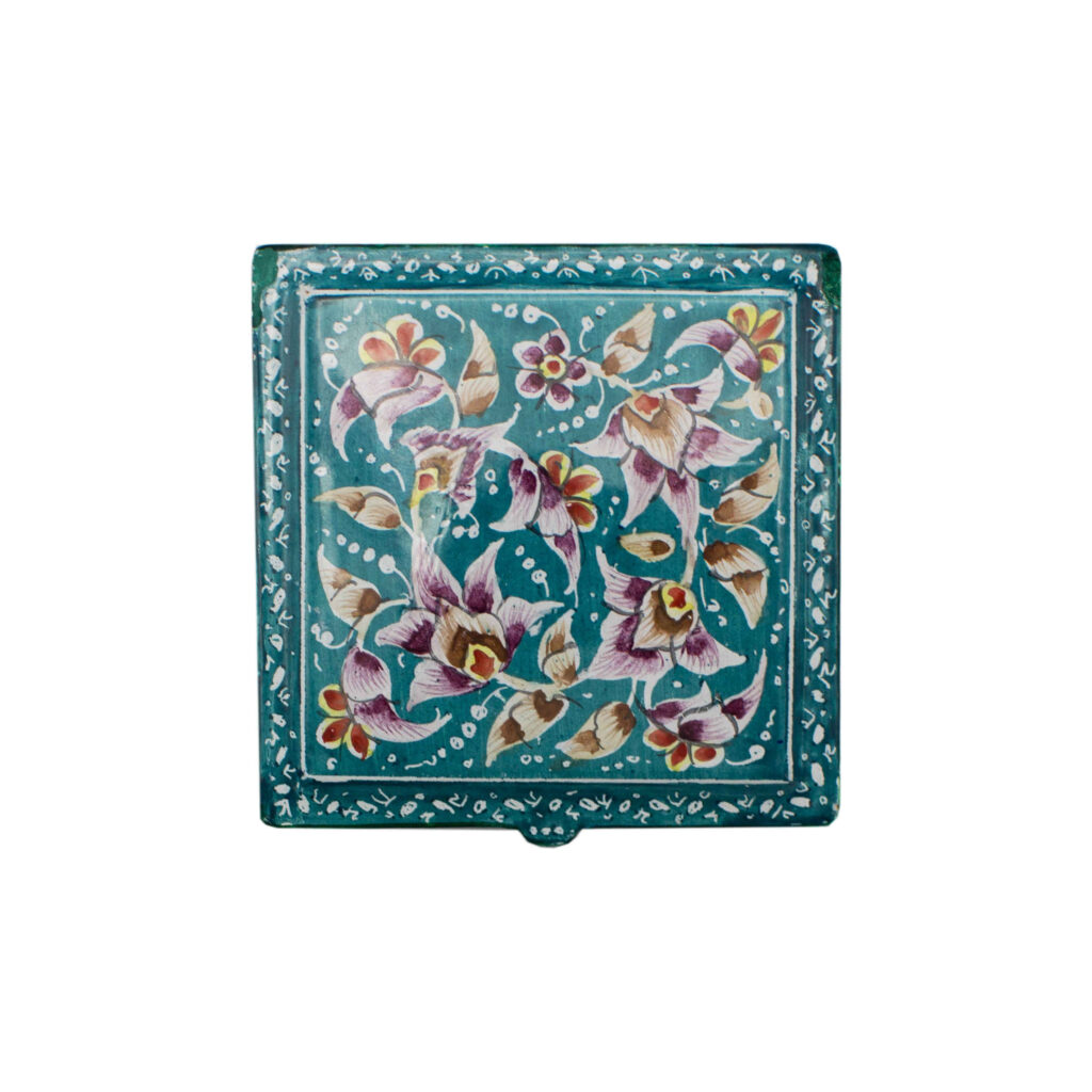Coffret à Bijoux en Cuivre Orné d'Émail Persan Minakari Peint à la Main