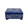 Copper Jewelry Box Hand-Painted with Persian Minakari Enamel Flowers