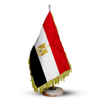 Drapeau de Table de l'Égypte avec Base en Pierre
