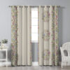 Rideau Œillets en Velours Imprimé – Floral Simin (280x140 cm)