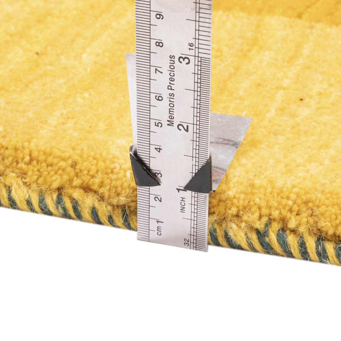 Tapis Gabbeh en laine persane véritablement tissé à la main en Fars floral jaune