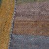 Tapis Gabbeh en laine persane véritablement tissé à la main rayé vert