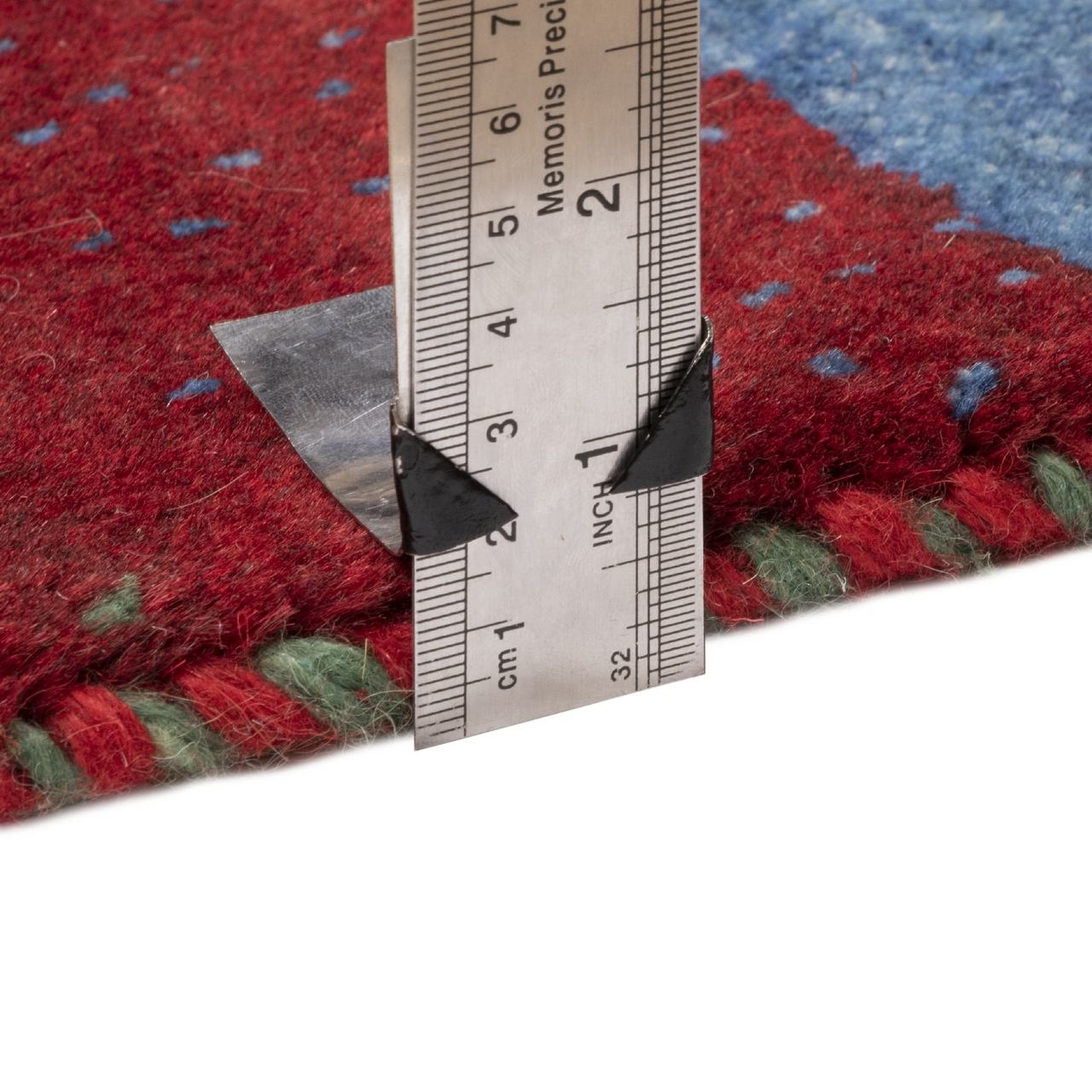 Tapis Gabbeh en laine persane véritablement tissé à la main en Fars rayé