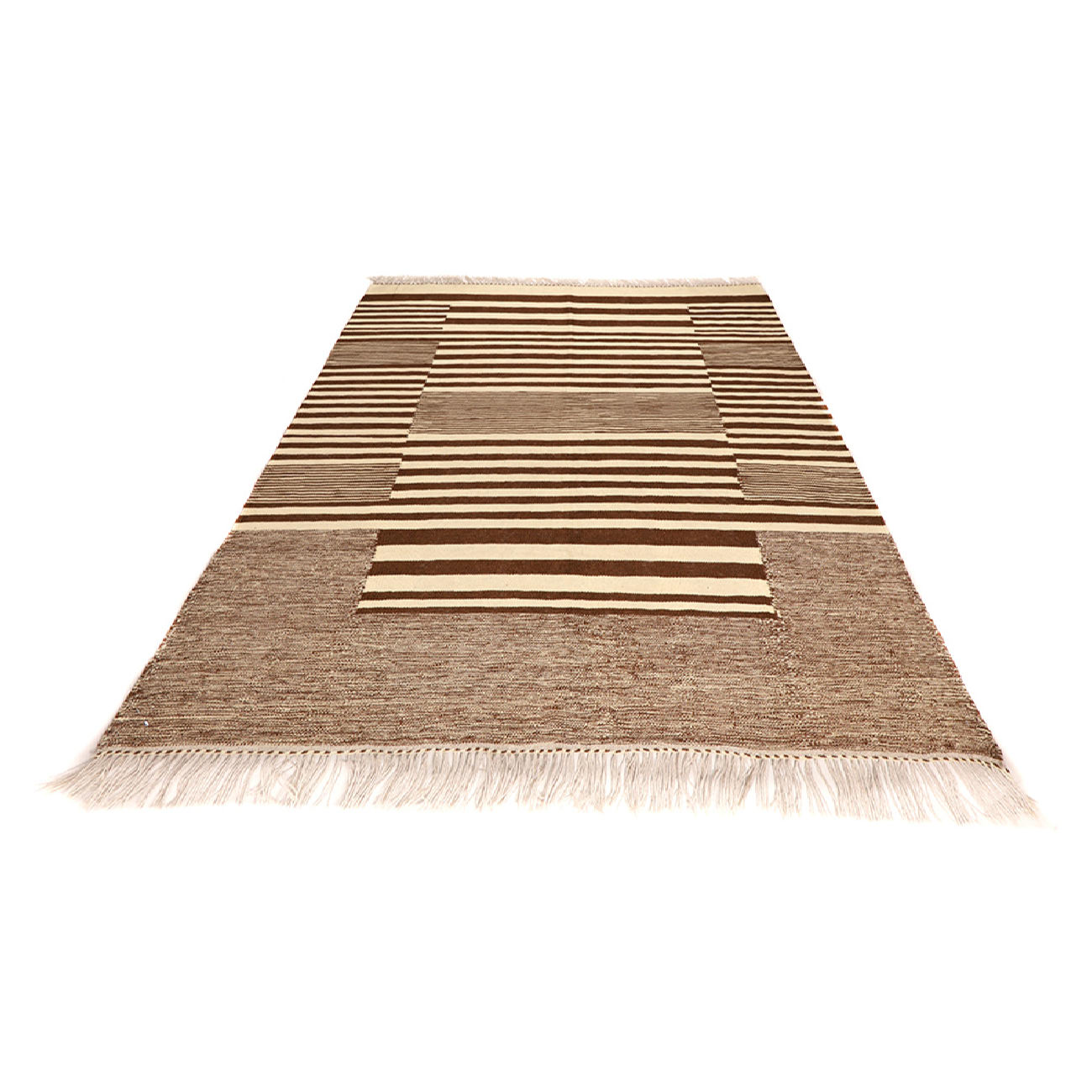 Tapis Kilim en laine persane authentique tissé à la main à Firuzabad Qashqai