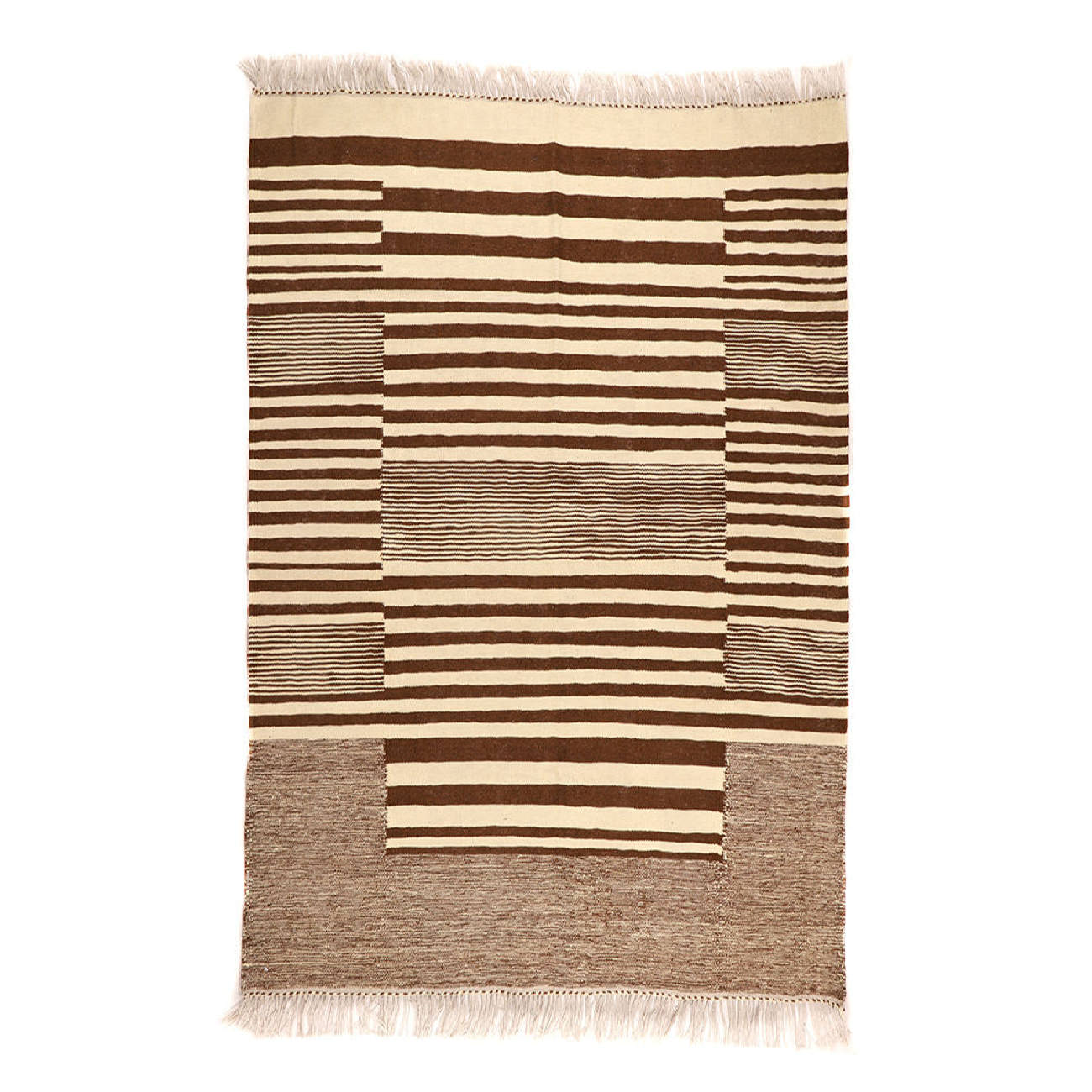 Tapis Kilim en laine persane authentique tissé à la main à Firuzabad Qashqai