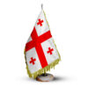 Drapeau de Table de la Géorgie avec Base en Pierre