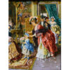 Tapis persan figuratif noué à la main représentant l’anniversaire de grand-mère – Arturo Ricci