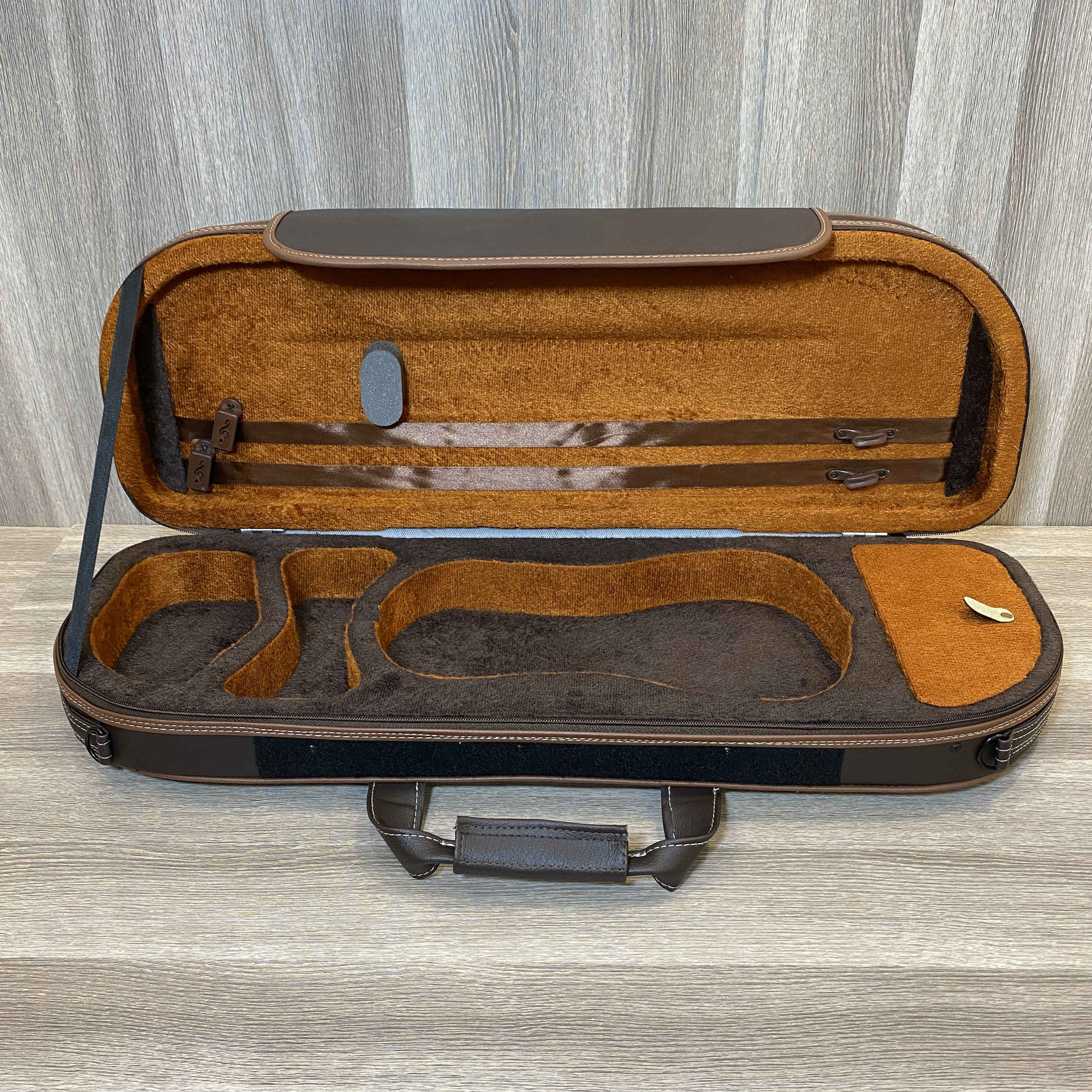 Étui Rigide pour Violon Taille 4/4 avec Revêtement en Cuir Étanche
