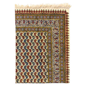 Nappe iranienne : L’art traditionnel de l’impression sur bloc Kalamkari d’Isfahan Brown