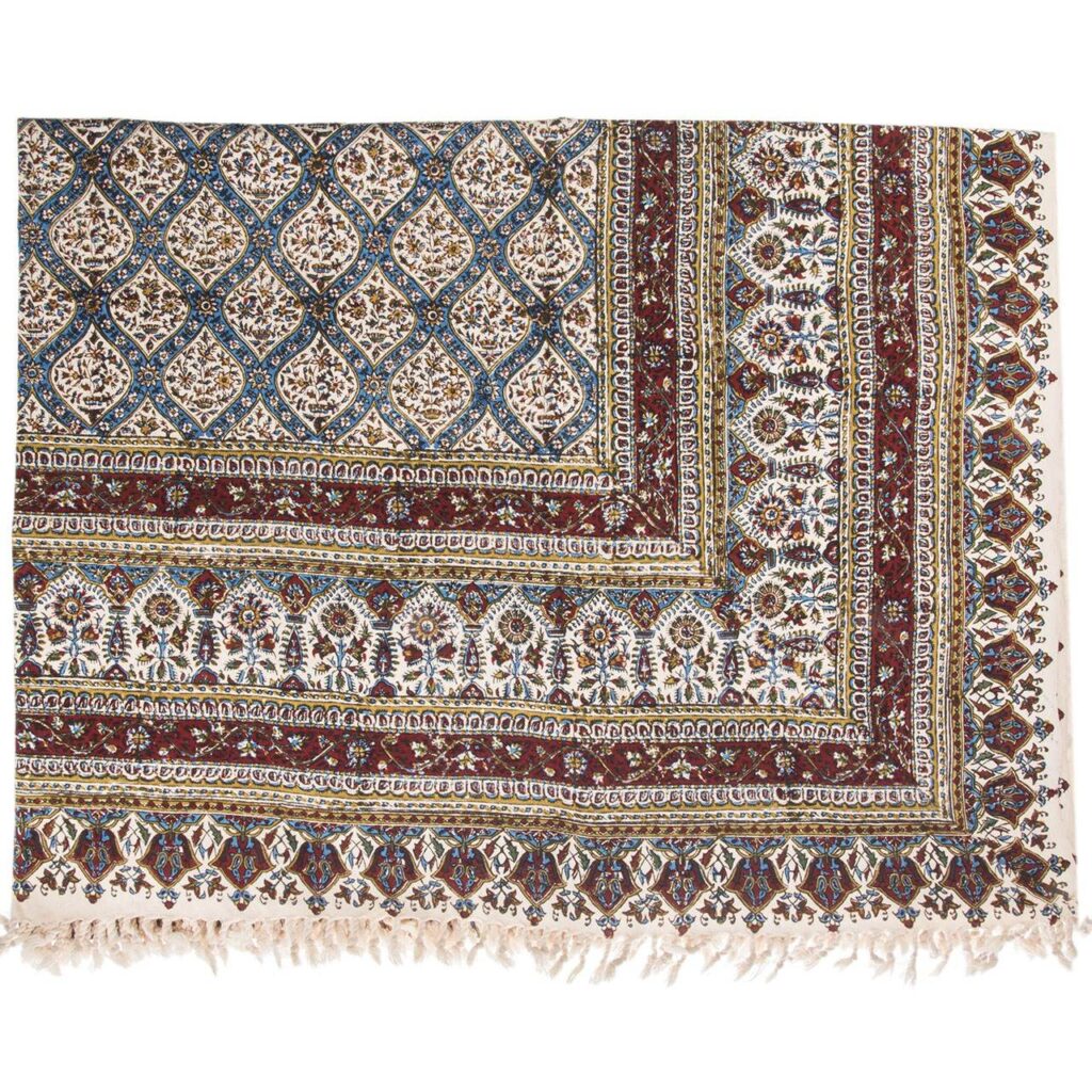 Nappe iranienne : L'art traditionnel de l'impression sur bloc Kalamkari d'Isfahan Mania