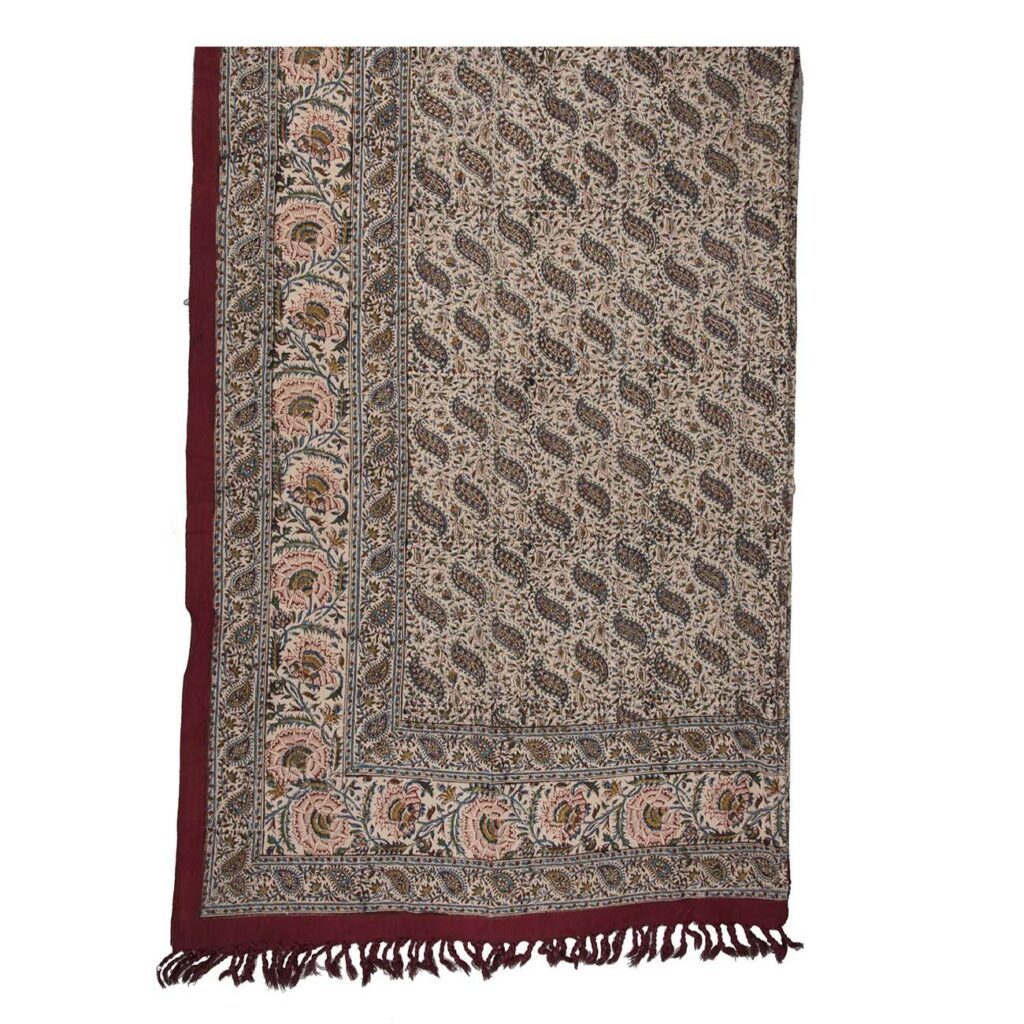 Nappe iranienne : L'art traditionnel de l'impression sur bloc Kalamkari d'Isfahan Momtazi