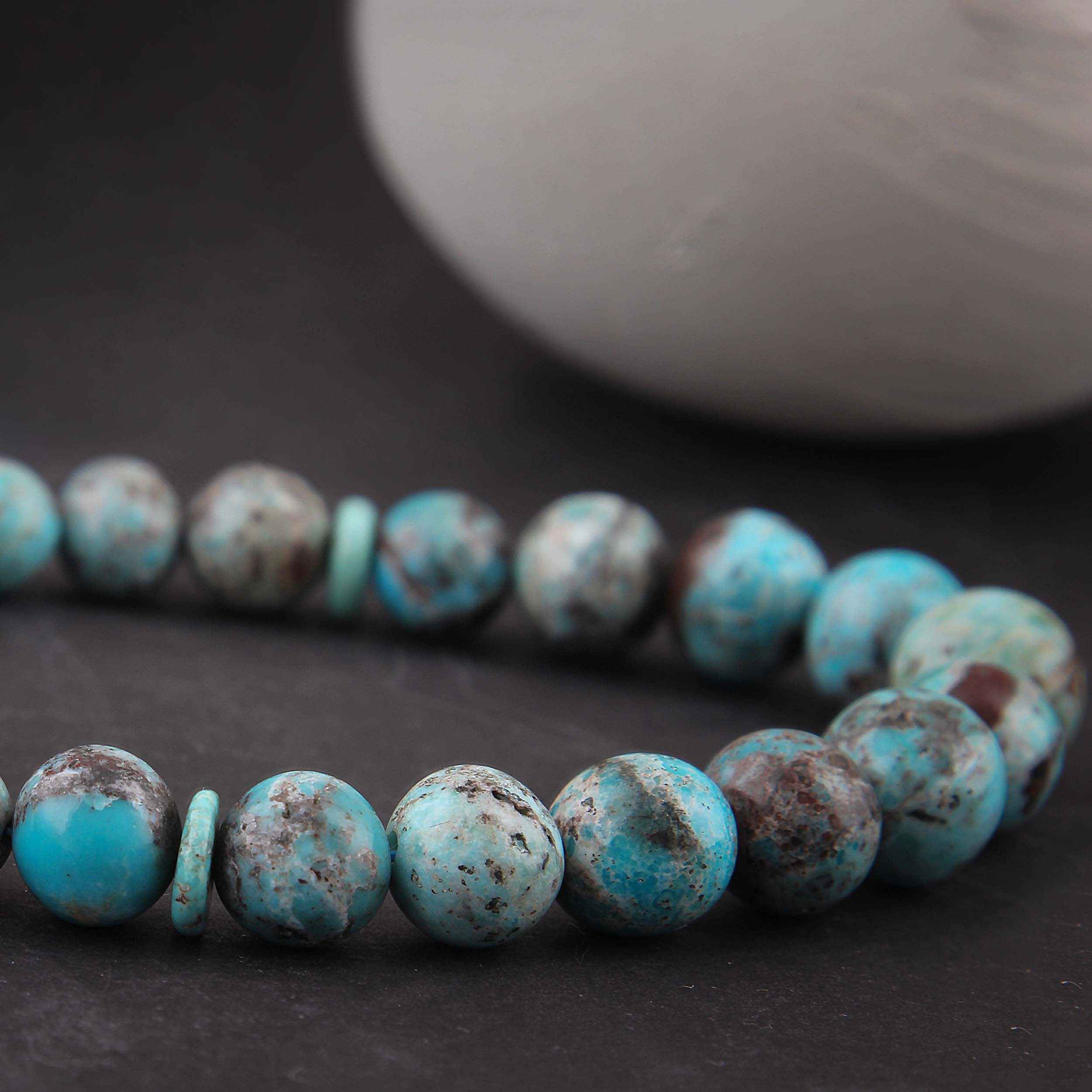 Chapelet turquoise de Neyshabur – 33 perles de prière artisanales
