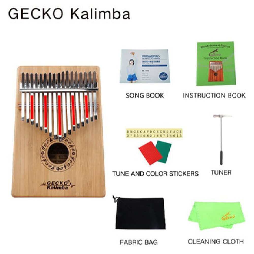 Gecko Kalimba 17-Key Thumb Piano Model K17Ba