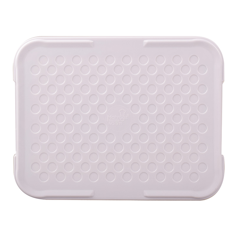 Plateau de service en mélamine léger et durable, design floral bleu