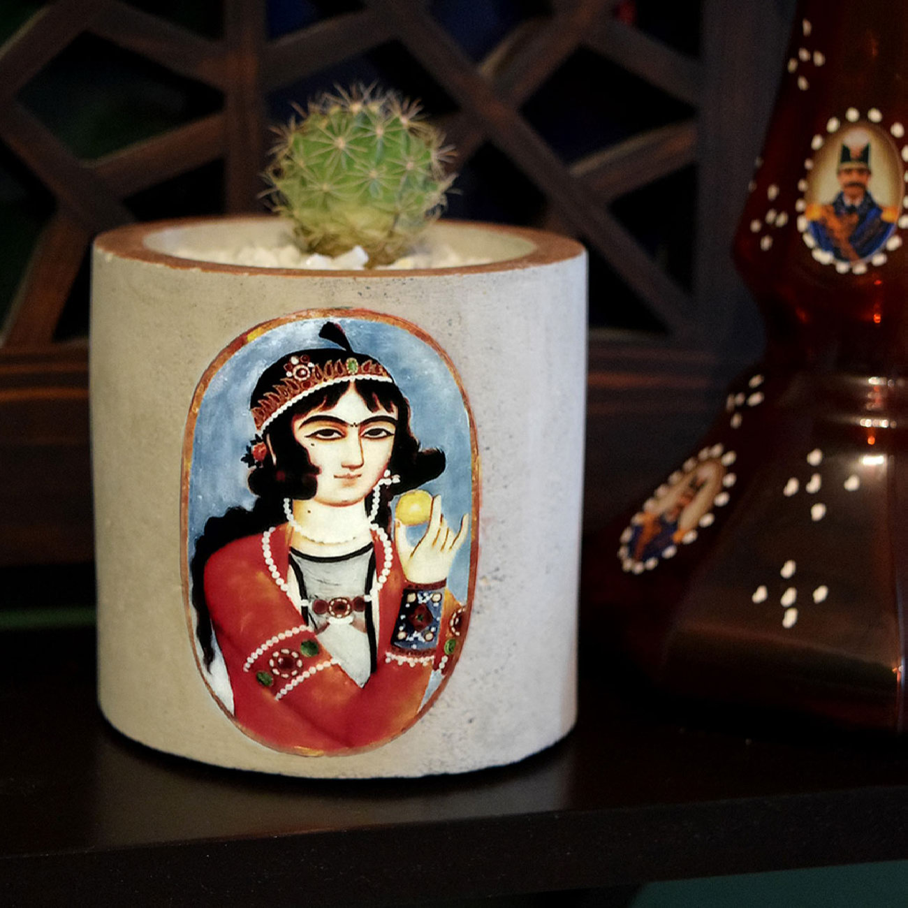 Vase en béton persan fait main design Khatun