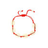 Bracelet en coquille naturelle fait main avec corde rouge – Design unique