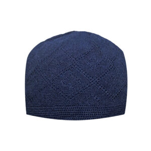 Kufi Taqiyah Turc Bleu Marine – Chapeau de tête musulman traditionnel