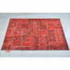 Tapis Persan Vintage Patchwork Noué à la Main Rouge