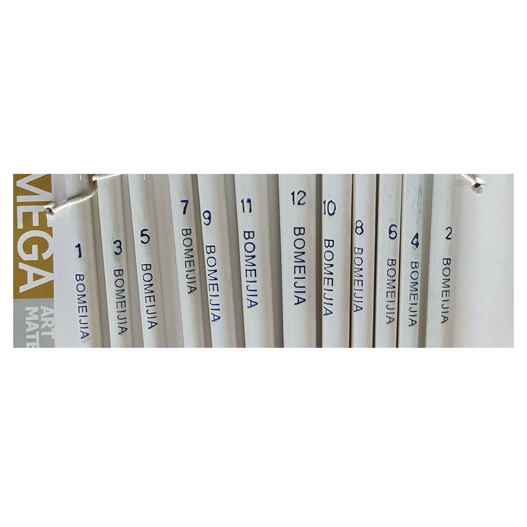 Set de 12 pinceaux plats en poils pour aquarelle, acrylique et gouache