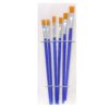 Set de 6 pinceaux plats en poils pour aquarelle, acrylique et gouache
