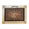 Tapis persan figuratif noué à la main de Qom représentant des paons