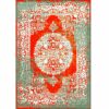 Tapis persan avec soie noué à la main à Tabriz Lachak Toranj orange
