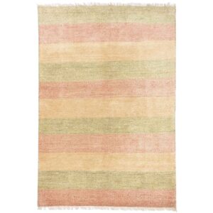 Tapis Gabbeh en laine persane original tissé à la main en Fars rayé