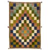 Tapis Gabbeh en laine persane tissé à la main en Fars checkered