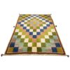 Tapis Gabbeh en laine persane tissé à la main en Fars checkered