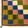 Tapis Gabbeh en laine persane tissé à la main en Fars checkered