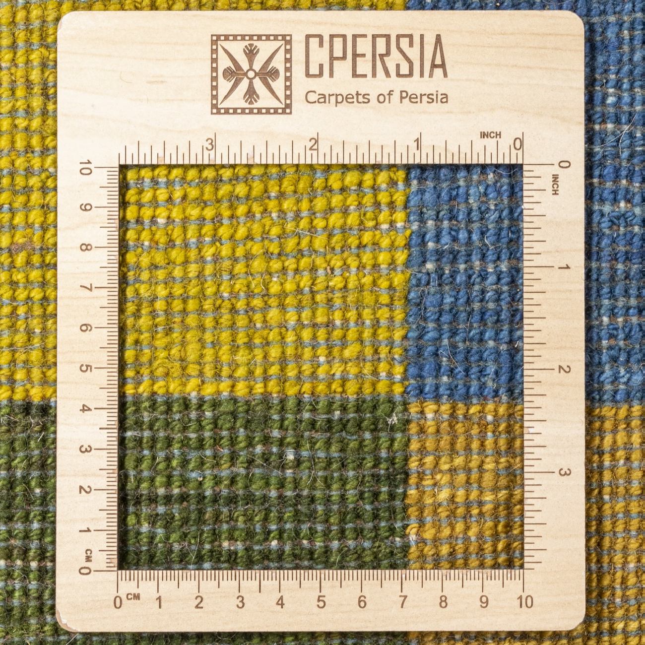 Tapis Gabbeh en laine persane tissé à la main en Fars checkered