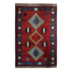 Tapis Kilim en laine persane tissé à la main à Shiraz Soumak rouge