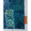 Tapis Persan Patchwork Noué à la Main Bleu