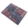 Tapis Persan Vintage Patchwork Noué à la Main Bleu Marine