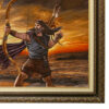 Tapis persan figuratif noué à la main de Tabriz représentant Arash l’archer