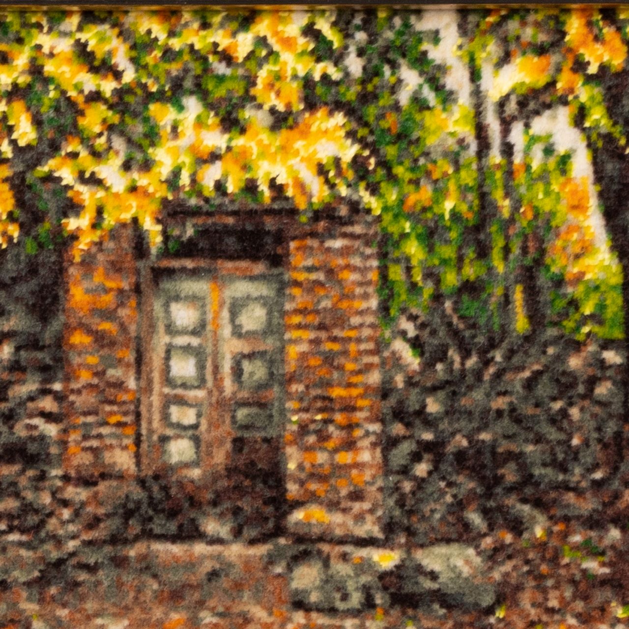 Tapis persan figuratif noué à la main représentant un jardin