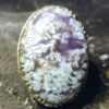 Bague en argent avec agate dendritique persane Shajar pour homme - Modèle Blossom