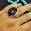 Bague en argent avec agate dendritique persane Shajar pour homme - Modèle Fardin