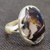 Bague en argent avec agate dendritique persane Shajar pour homme - Modèle Fardin