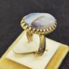 Bague en argent avec agate dendritique persane Shajar pour homme - Modèle Nima