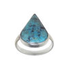 Bague en Argent Persan Faite Main pour Femme avec Turquoise de Neyshabur Celine