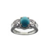 Bague en Argent Persan Faite Main pour Femme avec Turquoise de Neyshabur Hanieh